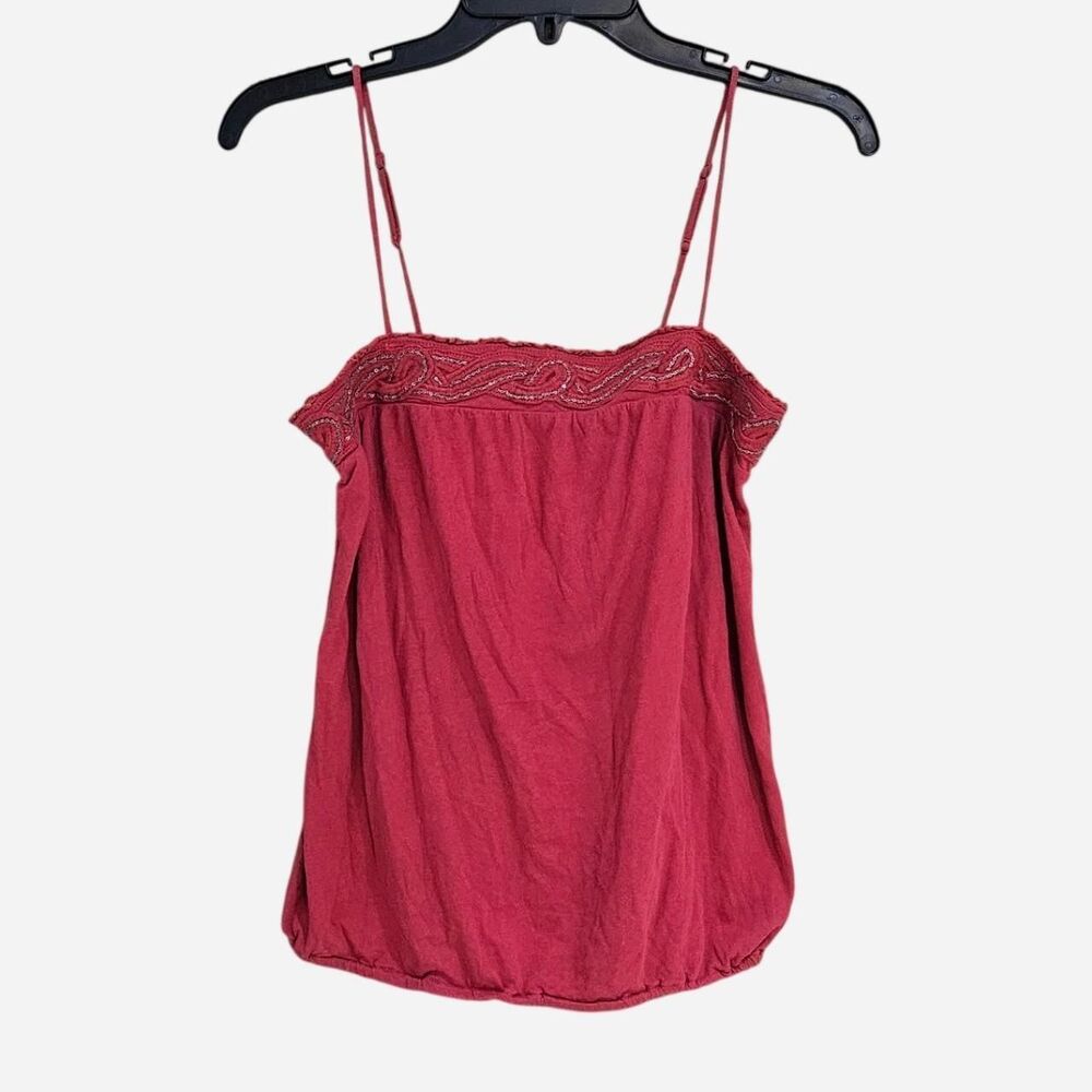 y2k boho grunge coral chain top